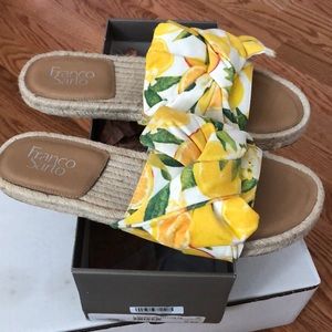 Franco Sarto espadrille lemon sandals